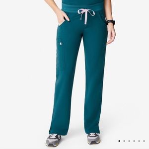 Caribbean Blue Kade Cargo Scrub Pants - S FIGS